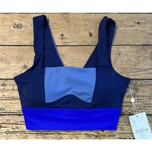 Buff Bunny Collection Women’s Blue Padded Sports Bra Size S NWT